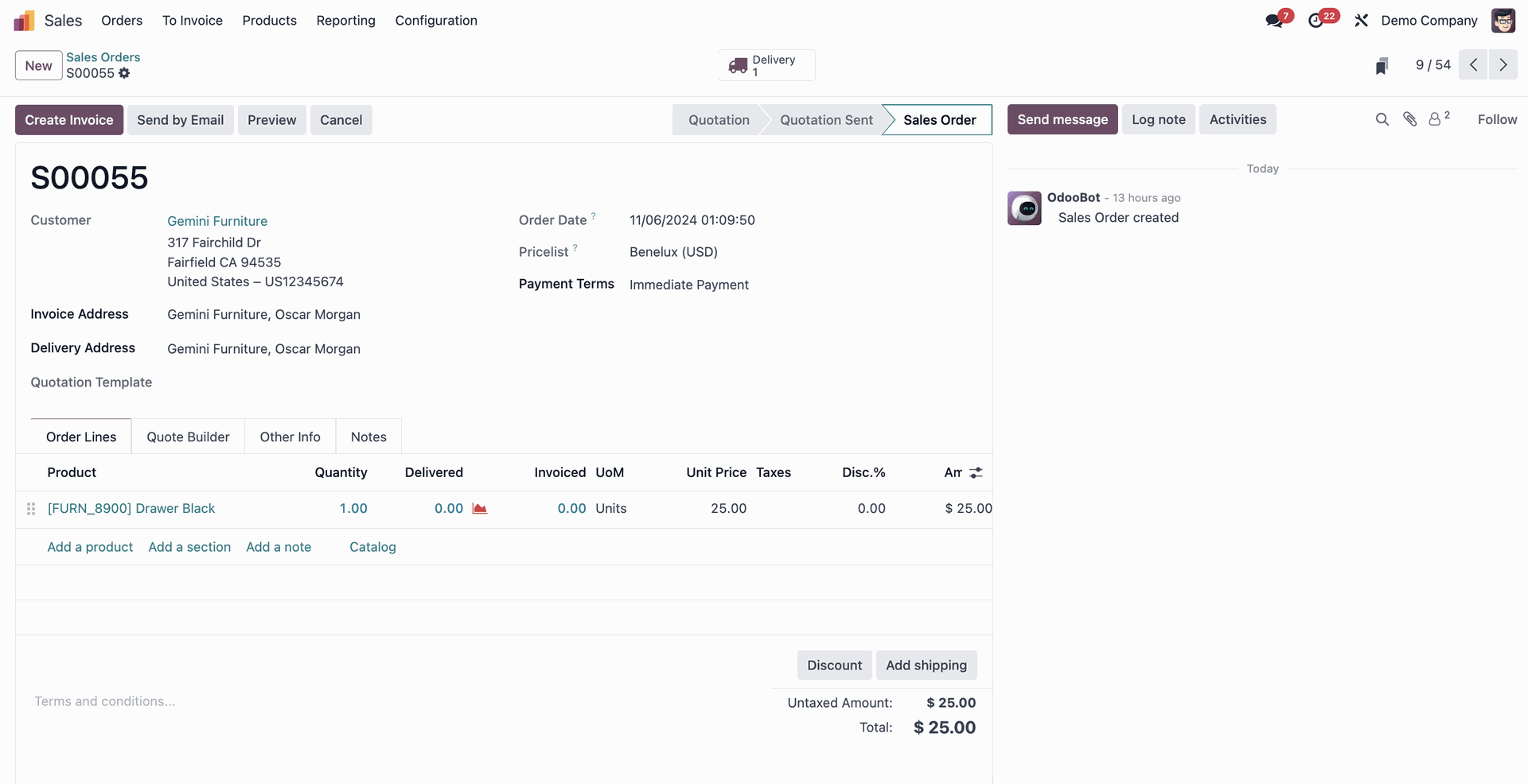 Odoo 18 Form view
