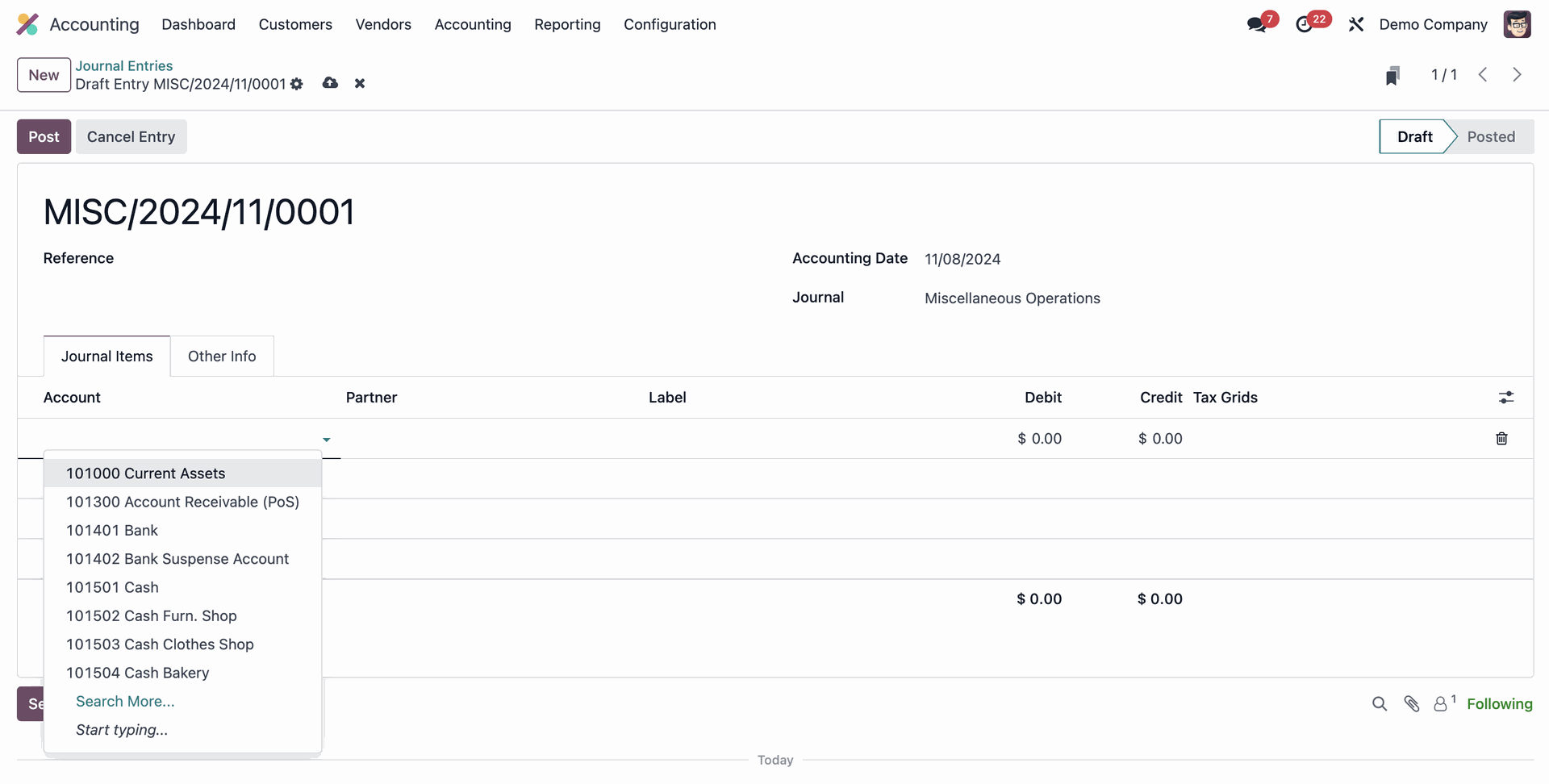 Odoo 18 Invoice Posting